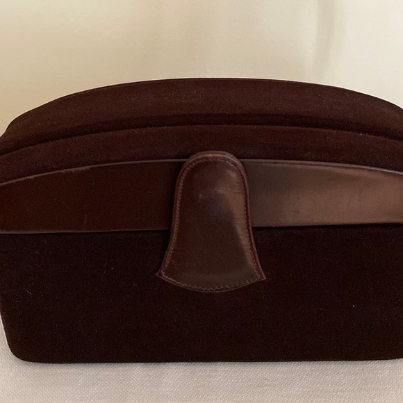 VTG Waldman  Brown Suede/Leather Handbag - Picture 2 of 15